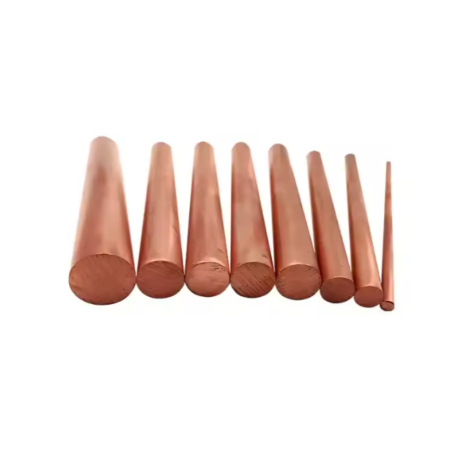 C10100 Круглый стержень из чистой меди 99,9%, диаметр 2–90 мм – полутвердый пруток из красной меди для промышленного использования