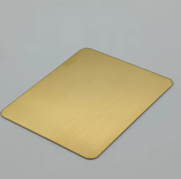Лист из нержавеющей стали 304 Mirror Gold — цена декоративной панели Inox для дизайна стен и лифтов