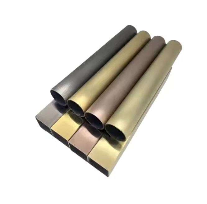 Розовое золото 201 304 316 круглая декоративная труба из нержавеющей стали для магазина одежды