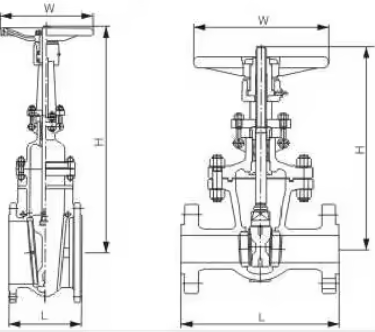 ANSI фланцевая литая сталь задвижки CF8/WCB для промышленных трубопроводов