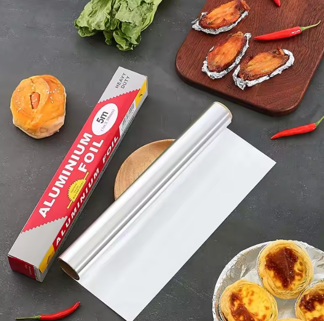 Пищевой сверхмощный рулон алюминиевой фольги с антипригарным покрытием для использования на кухне