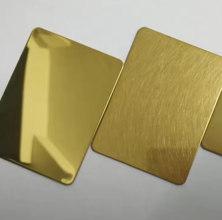 Лист из нержавеющей стали 304 Mirror Gold — цена декоративной панели Inox для дизайна стен и лифтов