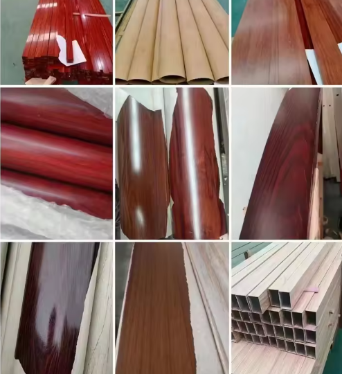 304 316L круглая квадратная труба из нержавеющей стали с деревянным зерном для внутренней отделки