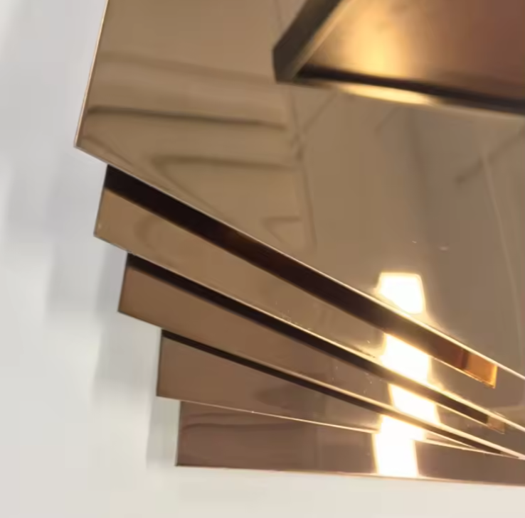 Лист нержавеющей стали с зеркальным позолотой 304 – декоративная PVD-пластина для строительства и дизайна интерьера