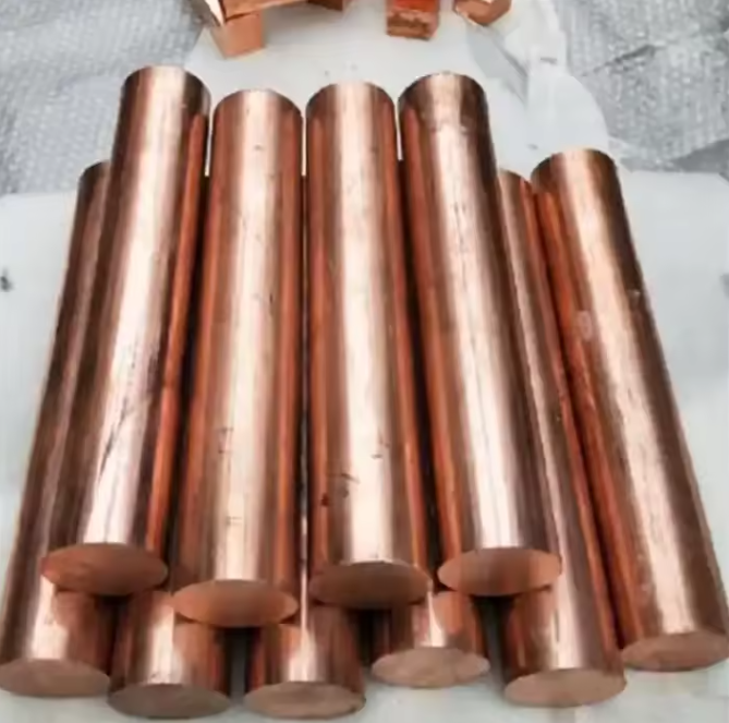 C10100 Круглый стержень из чистой меди 99,9%, диаметр 2–90 мм – полутвердый пруток из красной меди для промышленного использования