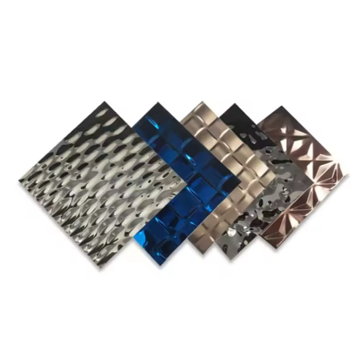 Лист с водяной рябью из нержавеющей стали 316L — декоративные украшения и кухонная тарелка с покрытием из 18-каратного золота