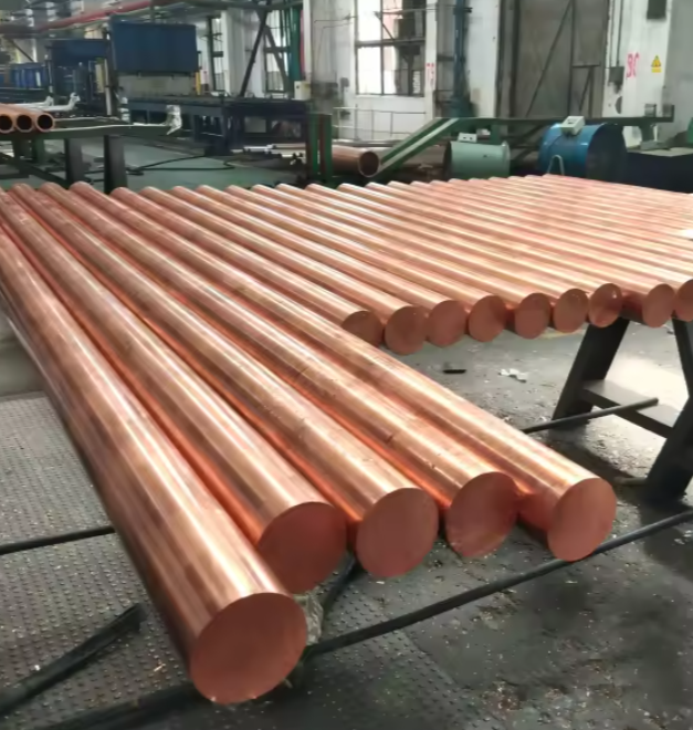 C10100 Круглый стержень из чистой меди 99,9%, диаметр 2–90 мм – полутвердый пруток из красной меди для промышленного использования