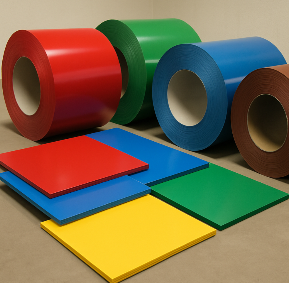 Прочные и стильные листы и рулоны с цветным покрытием
