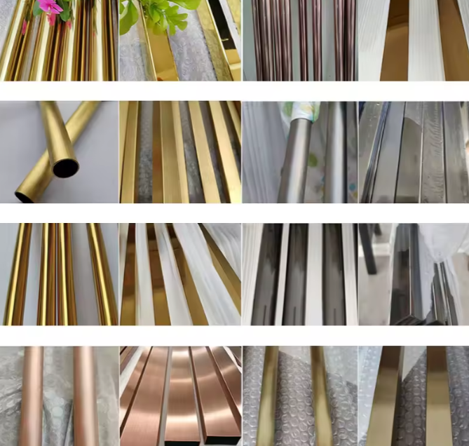 Розовое золото 201 304 316 круглая декоративная труба из нержавеющей стали для магазина одежды