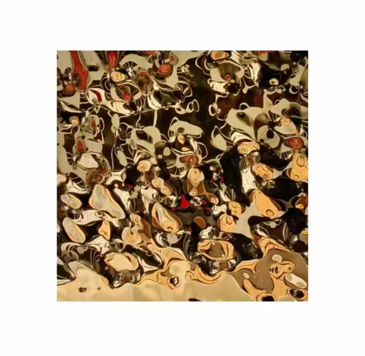 304 316L Нержавеющая сталь Пульсация воды с тиснением декоративная потолочная стеновая панель