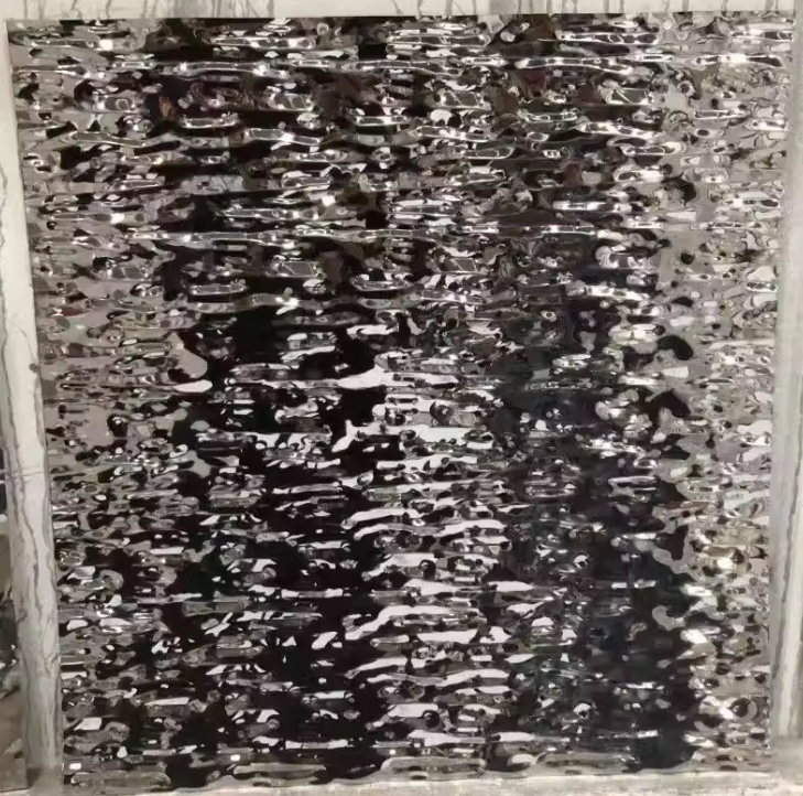 304 316L Нержавеющая сталь Пульсация воды с тиснением декоративная потолочная стеновая панель